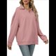 thumbnail image 1 of de Larga con Cuello en V para Mujer, Sudaderas Ligeras, Ropa de Moda de Otoño 2025. Rosa L, 1 of 10