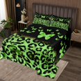 thumbnail image 2 of Erosebridal Chic Butterfly Quilt Sets for Twin Size Bed, Green Leopard Print Bedding Set for Girls, 2pcs, 2 of 5