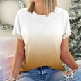 thumbnail image 2 of Lindreshi Summer Tops for Women Women's Short Sleeves Print Casual Tops Pullover Blouse T-Shirt, 2 of 4