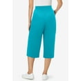 thumbnail image 2 of Woman Within Plus Size Elastic-Waist Pull-On Knit Pocket Capri Pants, 2 of 6
