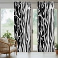 thumbnail image 5 of Outdoor Curtains for Patio Waterproof, Black White Striped Outdoor Privacy Panels Grommet, Farmhouse Stripes Modern Abstract Art Blackout Outside Curtains for Porch/Cabana 54"x108", 2 Panels, 5 of 8