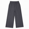 thumbnail image 5 of NIEWTR Girls Straight Wide Leg Track Pants Elastic Waist Casual Baggy Athletic Pants Loose Jogger Sweatpants（Dark Gray,6-8 Years), 5 of 7