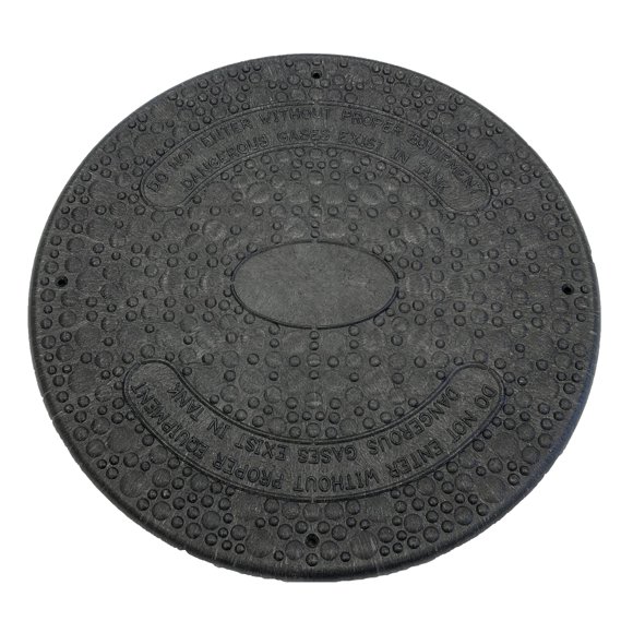 Cubierta para elevador de fosas sépticas, color negro, 45,72 cm de diámetro, modelo SFRC18B