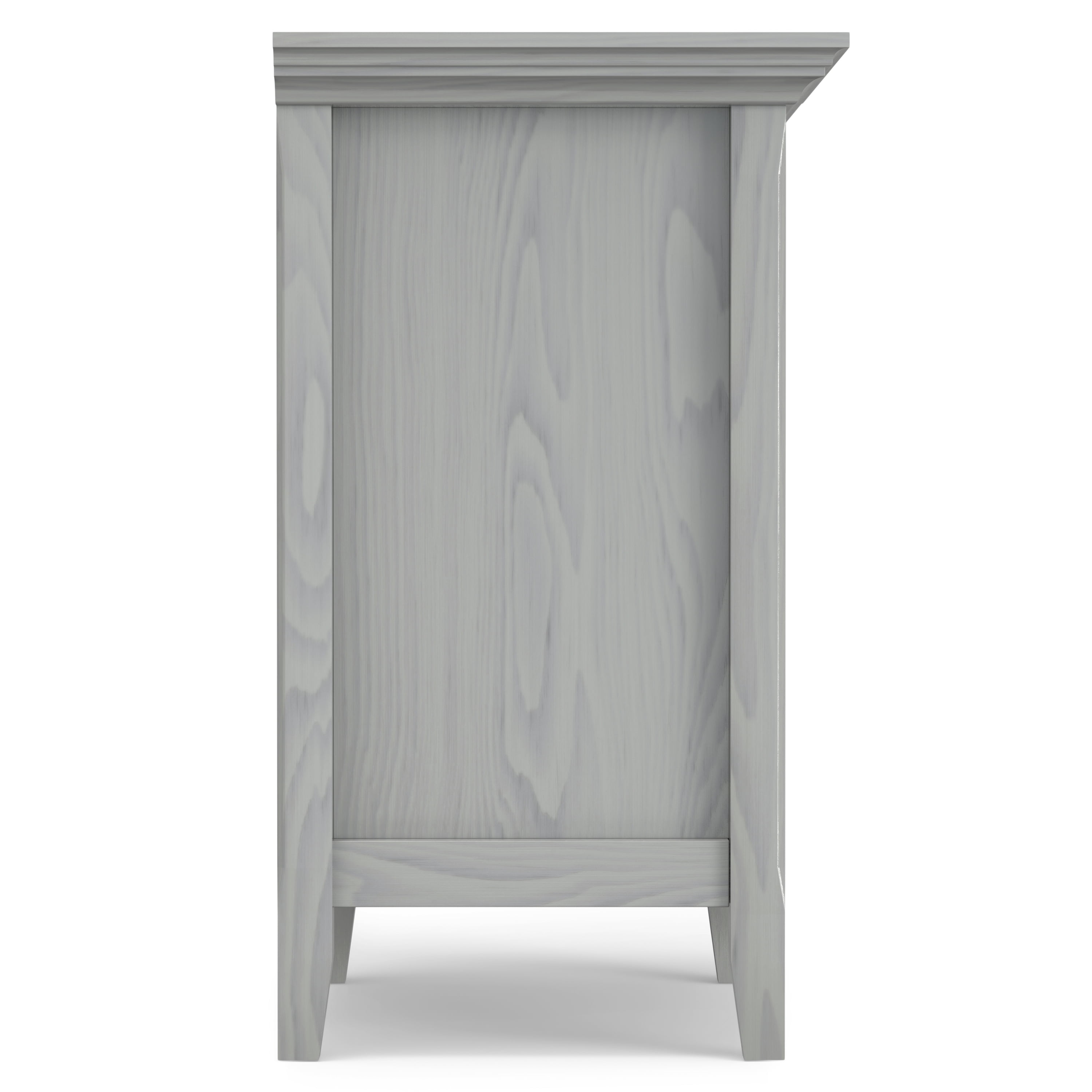 Amherst 24 inch Wide Solid Wood Transitional Bedside Table in Fog Grey