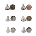 thumbnail image 2 of 6 Pcs Boutons pour Jeans, Épingles de Bouton de Jean Ajustables, Resserreur de Taille de Pantalon, Sans Couture et Sans Outils Épingles de Bouton de Jean Instantanées pour Pantalons, Installation Simple, Réutilisables et Ajustables, Style 2, 2 of 7