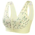 thumbnail image 4 of AMERTEER Wome No Steel Ring Front Button Vest Style Floral Print Bra, 4 of 4