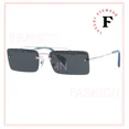 thumbnail image 4 of MIU MIU SOCIETE MU59TS Blue Silver Square Crystal Fabric Sunglasses 59T Women, 4 of 6