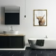 thumbnail image 3 of Stupell Industries Highland Cow Bathroom Splash Animals & Insects Painting Gold Floater Framed Canvas Art Print Wall Art, 25 x 31, 3 of 10