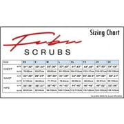 Fubu Womens V-Neck Scrub Top Medical Nursing Uniform