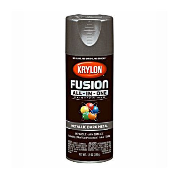 New Krylon K02769007 Fusion Spray Paint Metallic Dark Metal 12 Ounce,1 Each