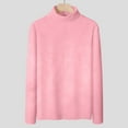 thumbnail image 5 of Comdrip Hauts pour Femmes Manches Longues Chemises pour Femmes Coupe Ample Col Roulé Haut Décontracté Automne Hauts Légers Chauds Chandails Hauts Col Roulé pour Femmes Rose m, 5 of 5