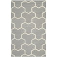 thumbnail image 2 of SAFAVIEH Cambridge Joshua Geometric Tessellation Wool Area Rug, Silver/Ivory, 5' x 8', 2 of 5