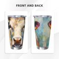 thumbnail image 3 of Goofa Oil Painting Flower Cow for 20 oz Skinny Tumbler Stainless Steel Coffee Mug Slim Vacuum Insulated Travel Cup Car Cup-Straw Two-piece Set, 3 of 8
