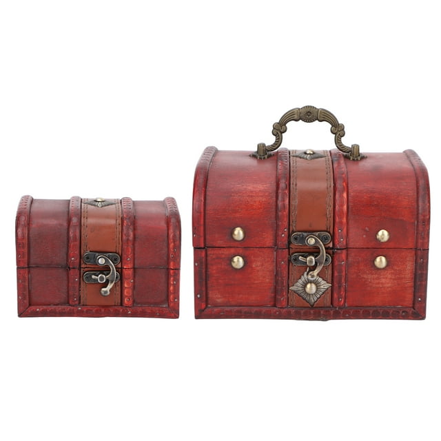 Wooden Gift Boxes,2pcs Wooden Gift Box Vintage Wooden Box Decorative Wooden Box Advanced Technology