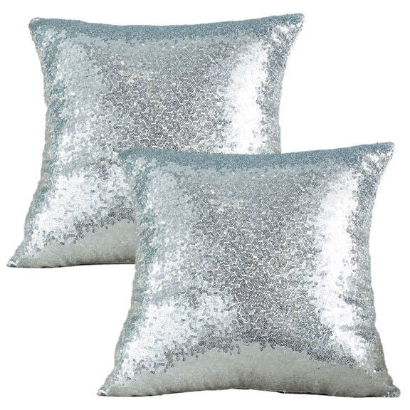 2pcs Fashion beautiful sequin Cushion Waist pillow Throw pillow does not include pillow core silver