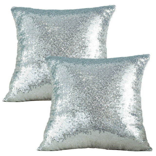 2 uds. Cojín de lentejuelas hermoso a la moda, almohada para la cintura, no incluye almohada central