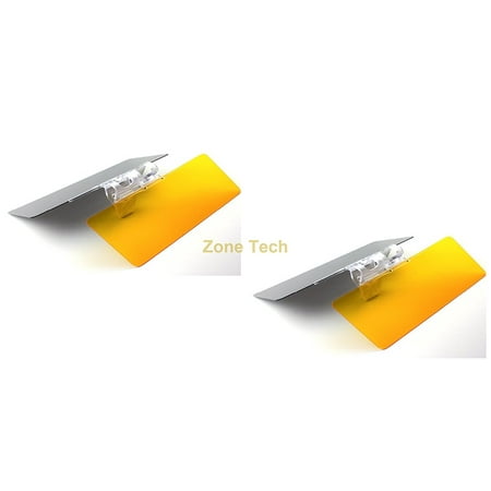 - Zone Tech 2 Pack Multifunctional Day and Night Vehicle Clip on Adjustable Anti-Glare Sun Visor protects against sun rays, headlights, tailgates, damaging UV rays and blue light