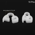 thumbnail image 2 of Uxcell 10 Pack Plastic 4.4-4.9 mm Adjustable Double Snap Grip Hose Clamps, White, 2 of 5