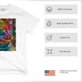 thumbnail image 4 of Tee Hunt Lovable Cat T-Shirt Dean Russo Colorful Felis Catus Men's Tee, White, 5X-Large, 4 of 5