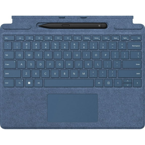 Open Box Microsoft Surface Pro Signature Keyboard with Slim Pen 2 Bundle, Sapphire Color Keyboard -