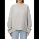 thumbnail image 1 of Suéter de Mujer, Cuello Redondo, Larga, Holgado, Tejido Suave, Dobladillo Acanalado, para Otoño e Invierno. Gris Talla Única, 1 of 9