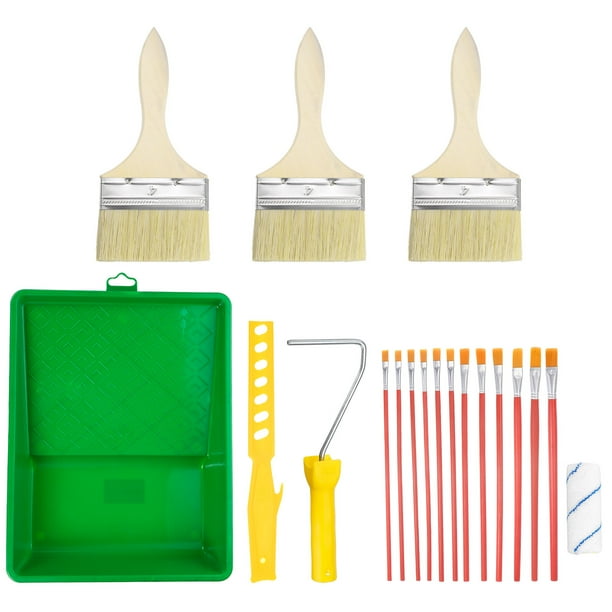 Uxcell Paint Roller Set, 4" Thick Chemical Fiber Painting Brushes for