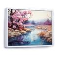 thumbnail image 2 of Designart "Tranquil Waters In Alcohol Ink" Countryside Floater Framed Wall Decor, 2 of 5