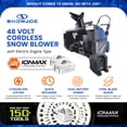 thumbnail image 3 of Snow Joe IONMAX Cordless Snow Blower with Electric Engine Type, 24V, Blue, 24V-X2-SB22, 3 of 12
