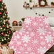 thumbnail image 5 of Snowflake Christmas Blanket Print Soft Warm Nap Blanket Suitable For Sofa Bed Camping Festival, 5 of 5