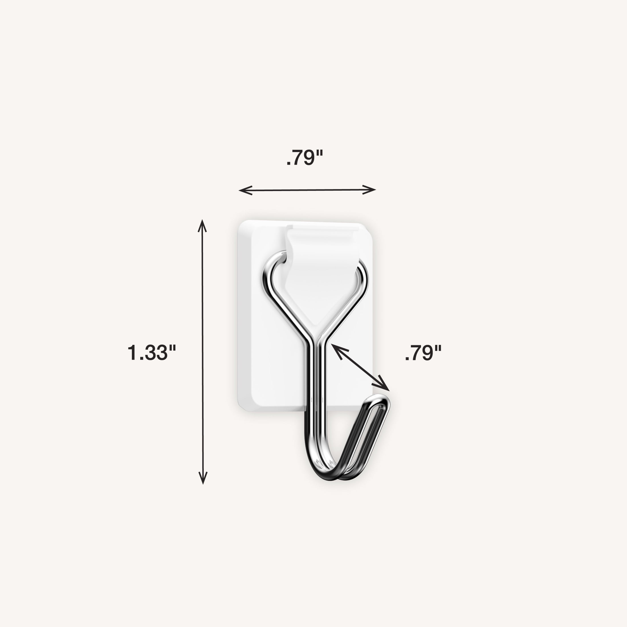FrogTape reMOVEables Small White Wire Hooks, 3 Hooks and 4 Adhesive Strips