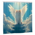 thumbnail image 2 of Zufioo Sunshine Cute Winged Cat Pattern Shower Curtain 72x72in, Waterproof Curtain for Bathroom-Waterproof, Mildew-proof, Quick-drying,Home Bathroom Supplies-One Size, 2 of 9