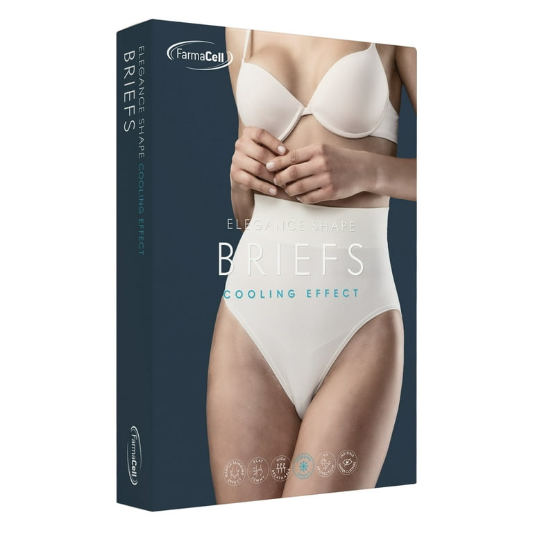 FarmaCell BodyShaper 601B (Nude, S/M) Firm control body shaping panty  girdle with light and refreshing NILIT BREEZE fabric, 100% Made in Italy 