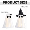 thumbnail image 3 of Cute Glowing Ghost Halloween Figurine – Black Outdoor and Indoor Decor with Glow-in-the-Dark Effect for Garden and Porch, 3 of 8