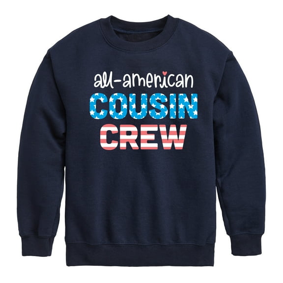Instant Message - All American Cousin Crew - Toddler & Youth Crewneck Fleece Sweatshirt