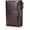 Vegetable tanned leather brown, variant on CHANPINCL Men’s Genuine Leather Zipper Wallet with Buckle – Large Capacity RFID Blocking Card Holder with Coin Pocket (Oil wax black)