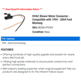 thumbnail image 2 of HVAC Blower Motor Connector - Compatible with 1994 - 2004 Ford Mustang 1995 1996 1997 1998 1999 2000 2001 2002 2003, 2 of 2