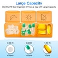 thumbnail image 3 of BEFUNZL Monthly Pill Organizer 3 Times a Days, Medicine Organizer Box with Portable Hard Shell and Pill Cutter, 31 Day Pill Box with Monthly and Weekly Sticker, 3 of 10