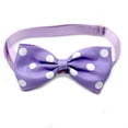 thumbnail image 5 of Greeniant pajarita cuello moda mascotas correas decoraciones Push-pull cinta para cachorros gatos morado punto blanco 5piezas, 5 of 5