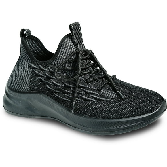 vangelo Professional Slip Resistant Women Lace Up Work Sneaker Shoe for Food Service Health Care Waitress Nurse ARIA-5 Black Size 6.5M
