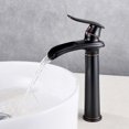 thumbnail image 2 of Grifo de lavabo antiguo de color negro y cobre, grifo de lavabo, grifo de lavabo, grifo de cascada, 2 of 6