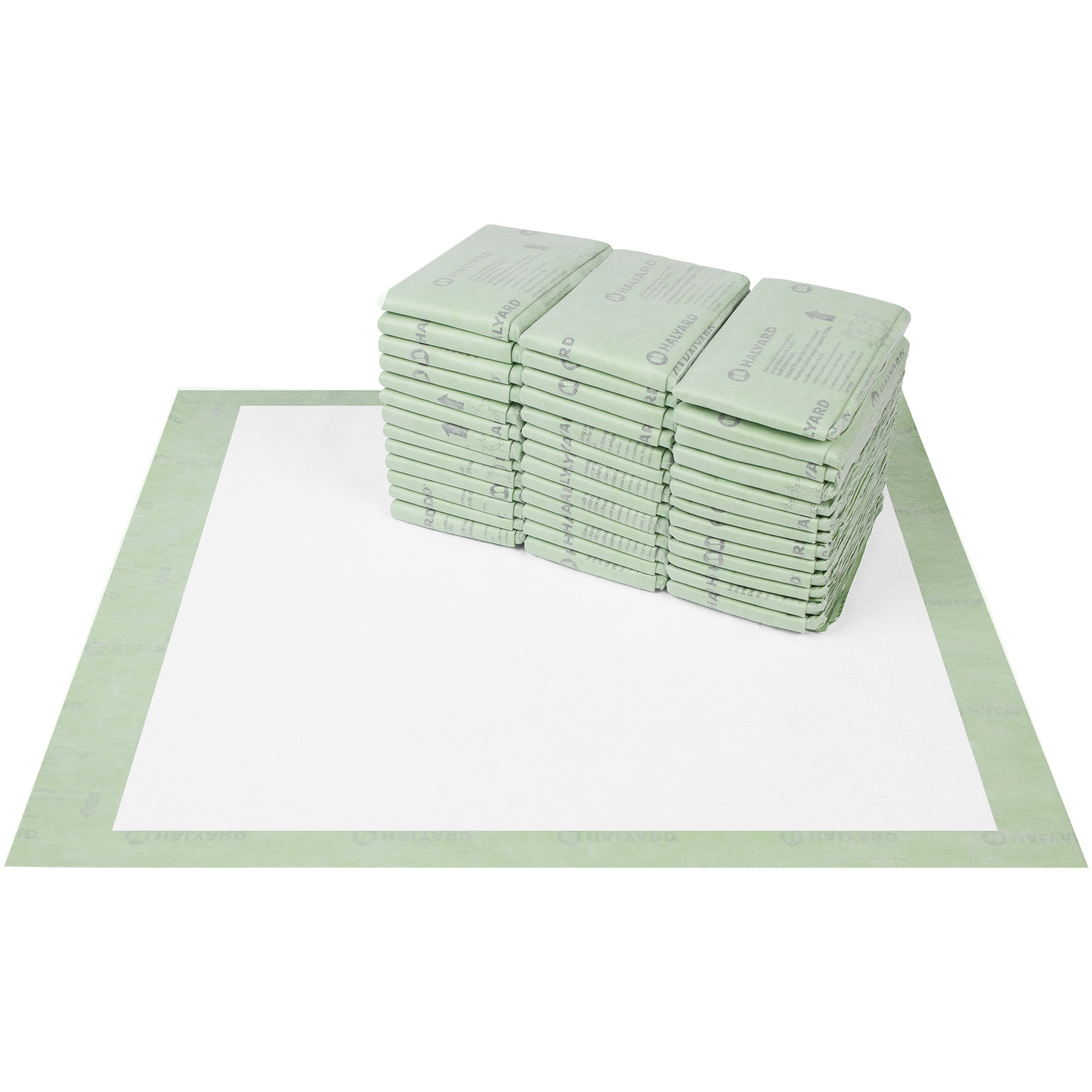 HALYARD Premium Disposable Underpads, 23 x 36 Inches Chux Pads - Green, Case of 72 - Incontinence Bed Pads for Adults with Airlaid Core for Moisture and Odor Control