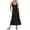 Black, variant on JGGSPWM Women's Summer Casual Loose Sleeveless V Neck Swing Dress Flowy Tiered Maxi Beach Dress with Pockets Green XXL