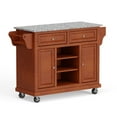 thumbnail image 4 of Glenwillow Home Kitchen Cart in Cherry with Grey Granite Top, 4 of 10