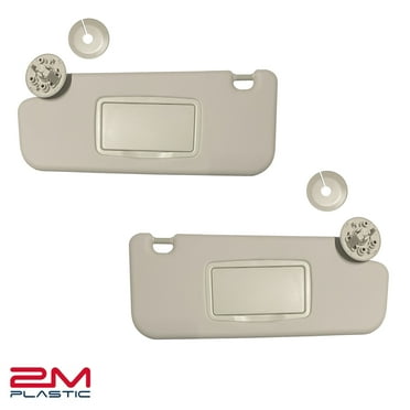 2M PLASTIC Left Right Pair Sun Visor for Chevrolet Cruze 2017-2018, Modern Gray, 2-Pack