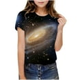 thumbnail image 5 of HVOBBTY T-shirt Décontracté à Manches Courtes pour Tout-Petits, T-shirt Imprimé Étoilé pour Garçons Mode Col Rond T-shirt à Manches Courtes Noir, 11 Ans, 5 of 5