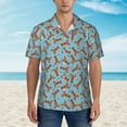 thumbnail image 2 of Balery Funny Lobsters Camisas hawaianas de manga corta para hombre, camisas playeras de corte holgado, camisas de vacaciones con botones,X-Large, 2 of 7