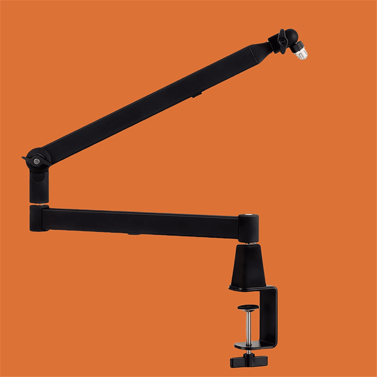 Low Position Microphone Boom Arm,360°Rotatable Mic Stand,Microphone Holder with 3/8inch 5/8inch Adapters,Microphone Arm,1 * Cantilever bracket 1 * English manual 1 set * accessories,Black