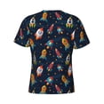thumbnail image 6 of Qekee Spaceships and Stars Classic Fit T-Shirt Men's Shirt Men's Tight Short Sleeves for Exercise, Running, Mountaineering - Spaceships and Stars, 6 of 9