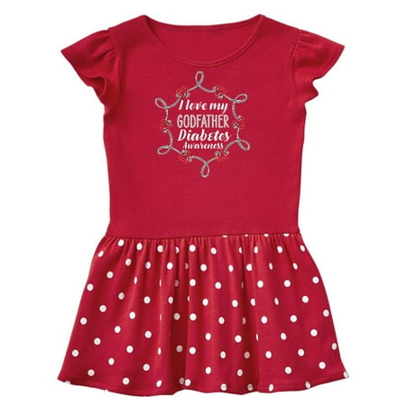 

Inktastic I Love My Godfather Diabetes Awareness Gift Toddler Girl Dress