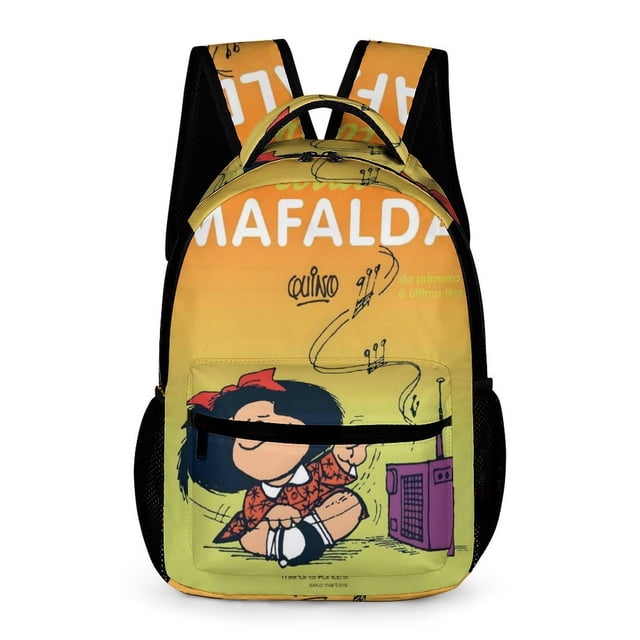 Mafalda Mochila Escolar para Niños y Niñas, Mochila Infantil de Alta Calidad Ligera, Grande y Duradera 43x15x32cm